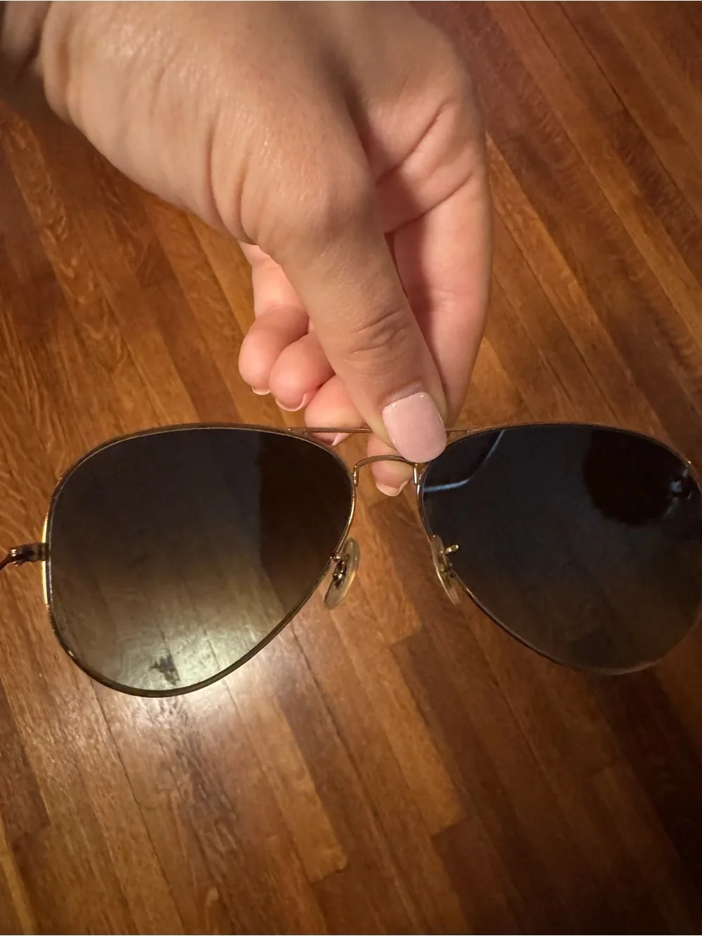 Ray-Ban Women 62mm  Gold Frame with Brown Lenses Aviator Sunglasses